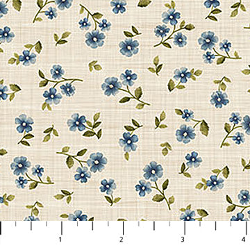 Farmhouse Sampler 28606-11 Floral Spot Cream Multi Deborah Edwards Northcott Half Yard