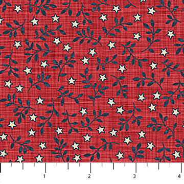 Farmhouse Sampler 28608-24 Star Blender Red Deborah Edwards Northcott Half Yard