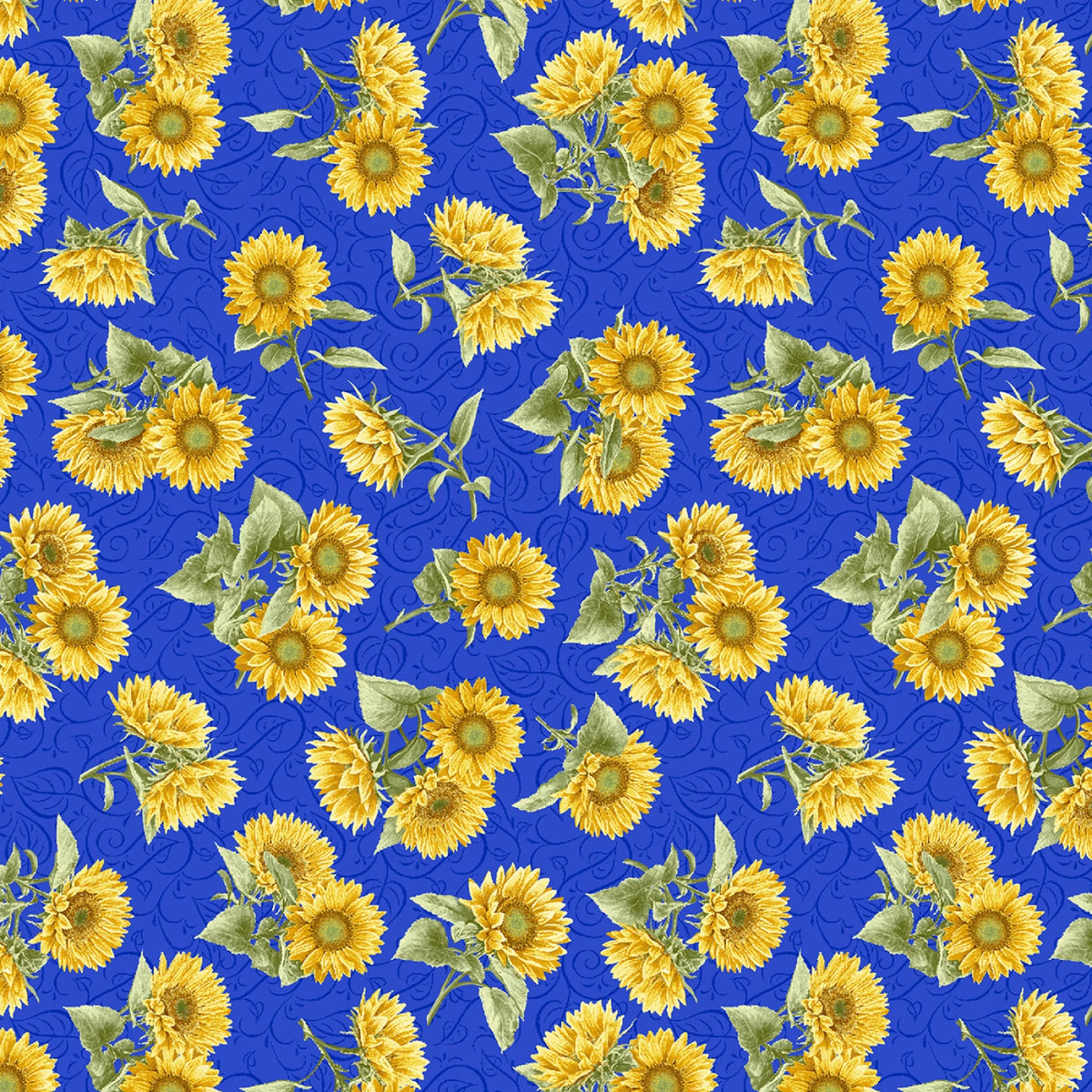 Sun Kissed Tossed Sunflowers 2934-74 Jane Shasky Henry Glass Half Yard