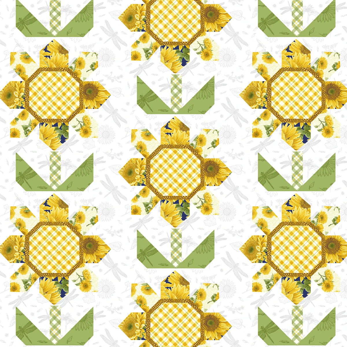 Sun Kissed Sunflower Quilt 2943-04 Jane Shasky Henry Glass Half Yard