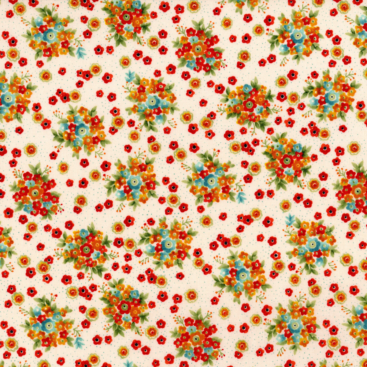 Bordeaux Rose Rose Bunches Red RJR Fabrics RJR 3085/1 By the Half Yard
