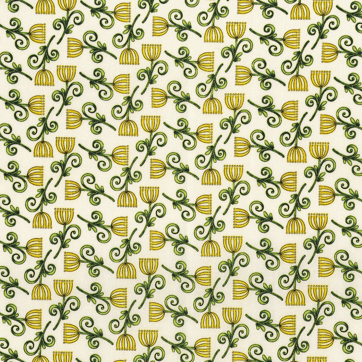 Lori's Art Garden Sweet Blossom Cream Lori Gardner Woods RJR Fabrics RJR 3247-1