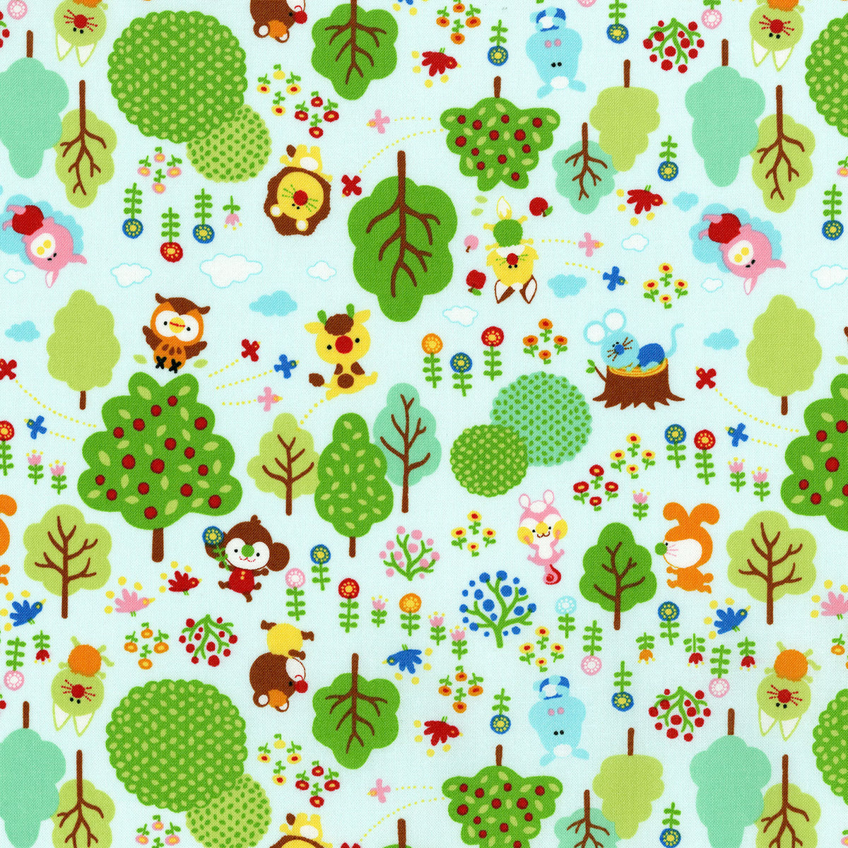 Mofpof Friendly Forest Multi Green RJR Fabrics RJR3288/1 By the Half Yard
