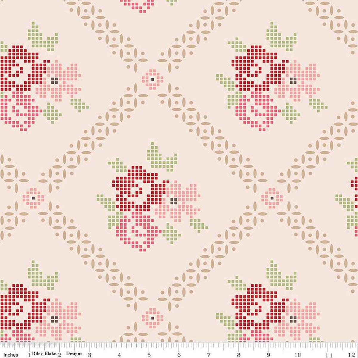 3 Yard 108" Wide Back Mercantile Adore Pinks Lori Holt 3YD-WB14408-PINKS Riley Blake