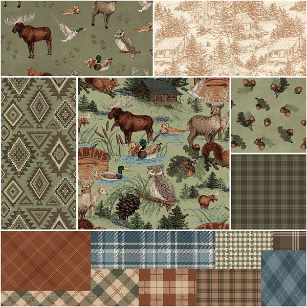 Whispering Pines Plaid Blue C17955-BLUE RBD Designers for Riley Blake Half Yard