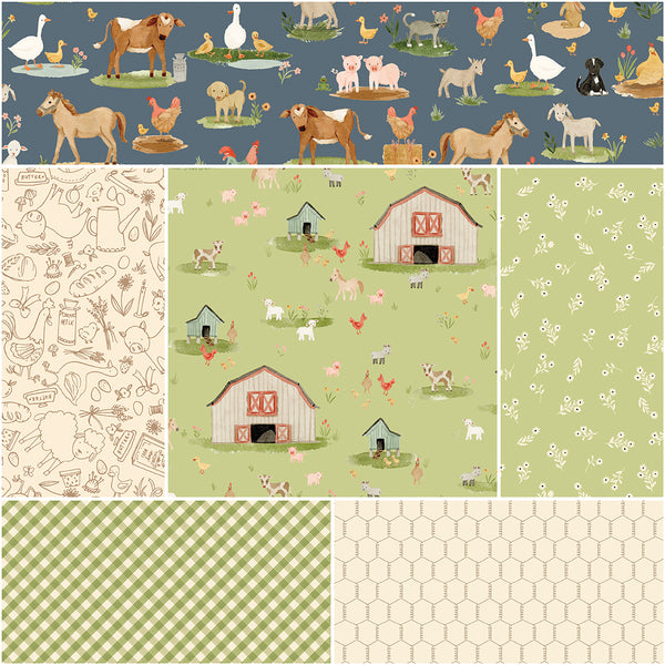 Lil' Farm Friends RP­-17940­-40 2.5" Rolie Polie Kelsey Carlson Riley Blake
