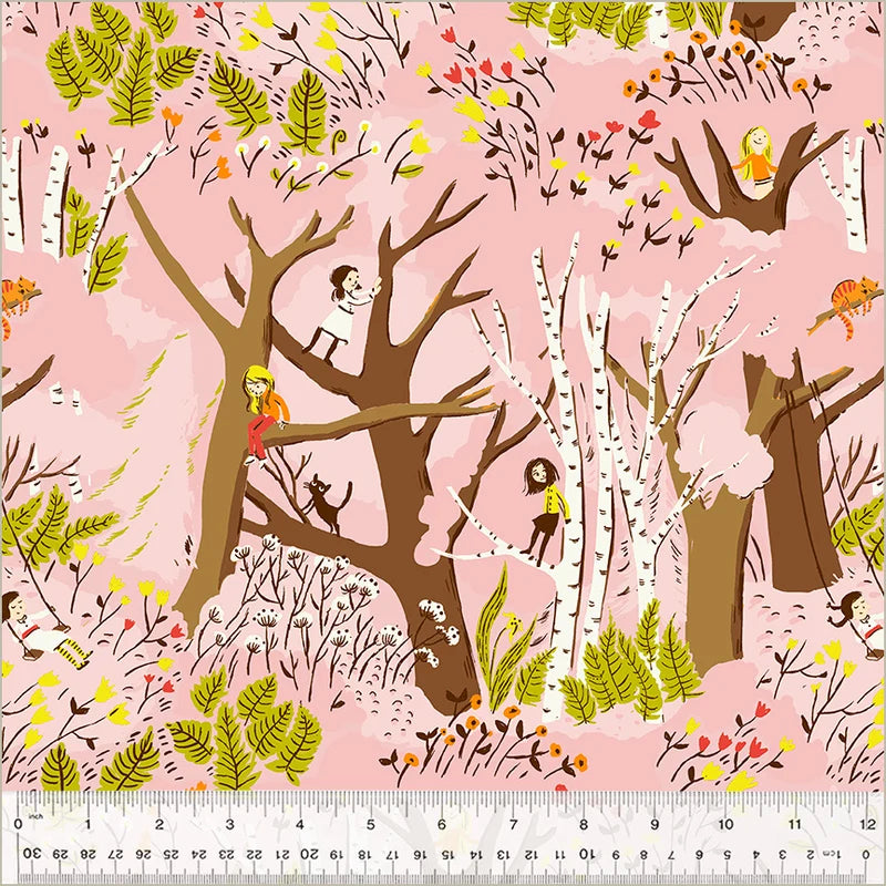 Studio Edit Girls Trees Pink 40927D-6 Heather Ross Windham Half Yard