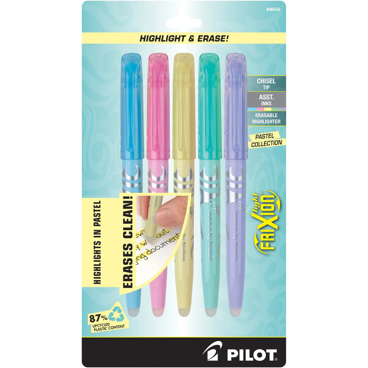 Pilot FriXion Light Pastel Erasable Highlighters 46543FX (5-Pack)