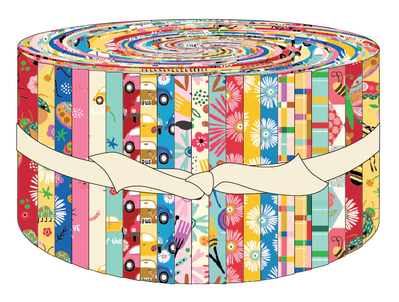 Hey Love Bug 2.5" Strips Jelly Roll by McKenzie Elston for Poppie Cotton BG25149