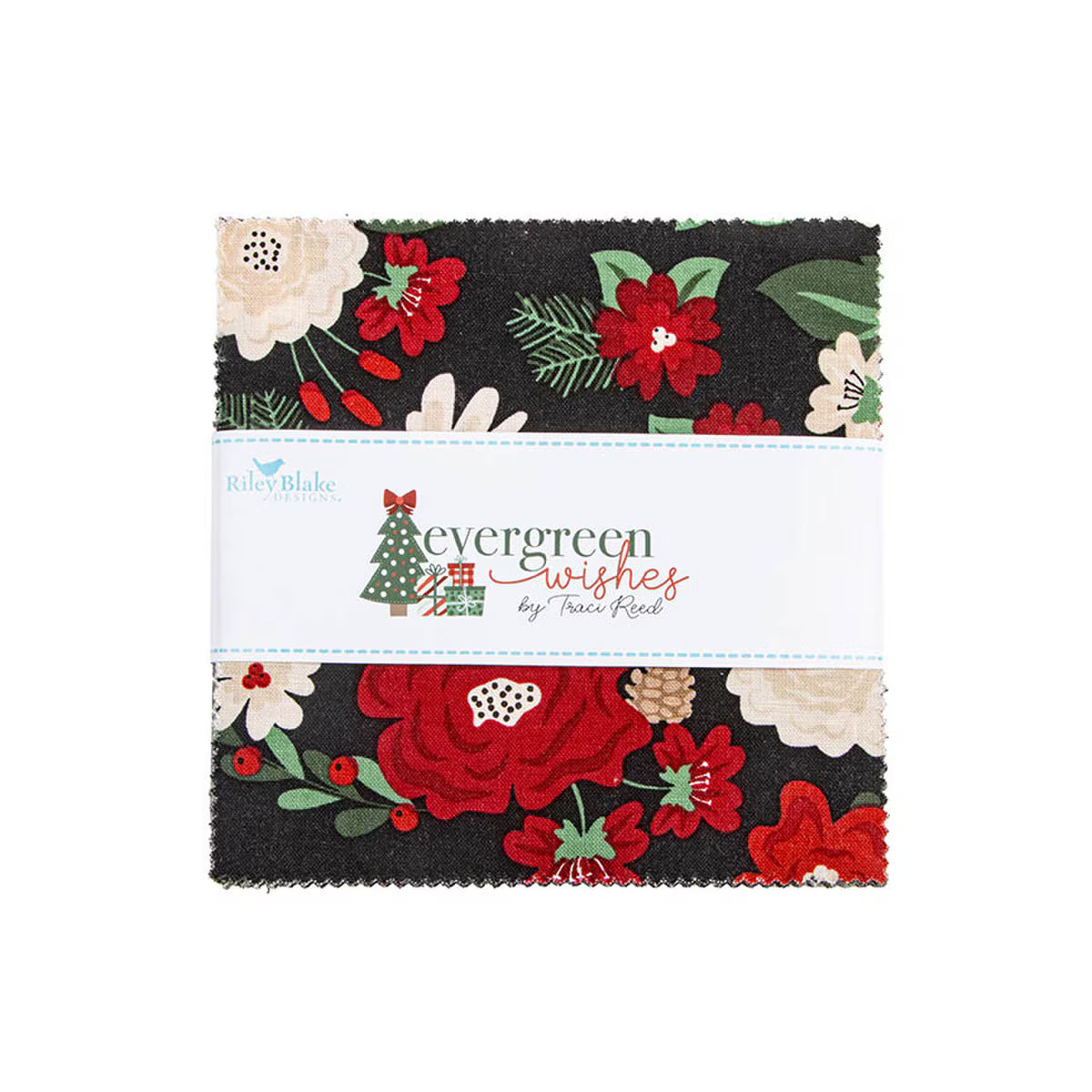 Evergreen Wishes 5" Stacker Traci Reed Riley Blake 5­-17810­-42
