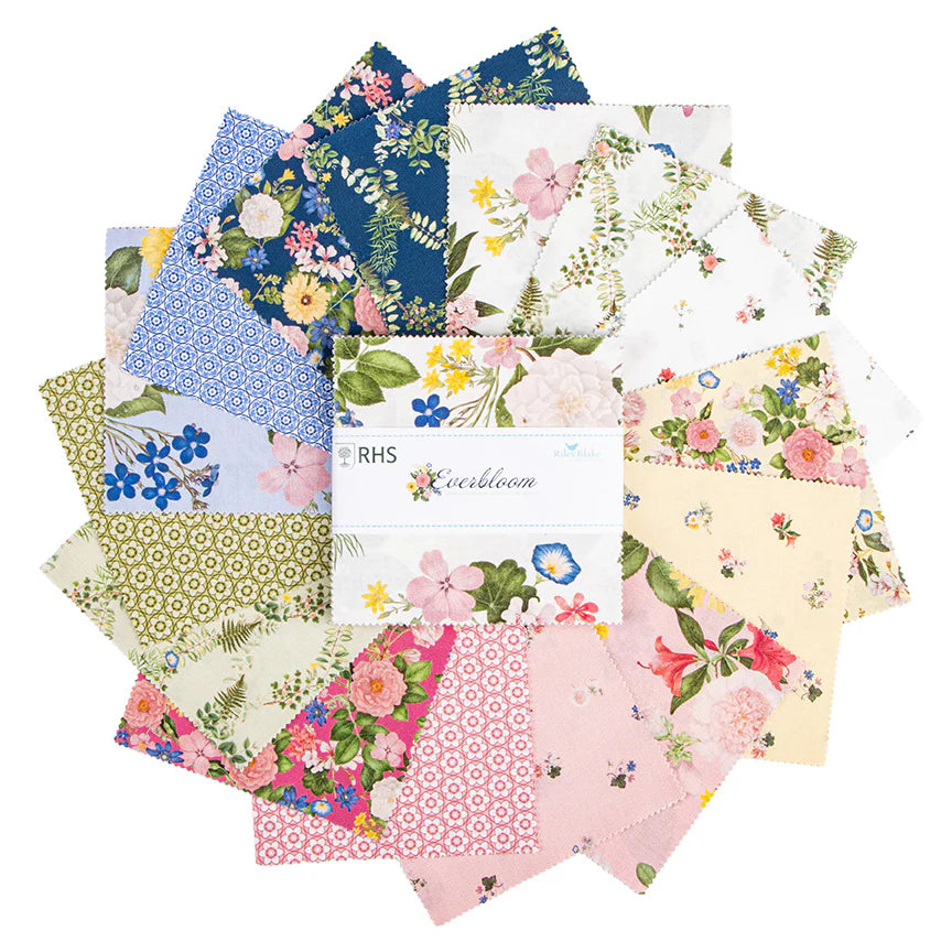 Everbloom  5" Stacker (Charm Pack) 5­-18050­-42 RHS Collection Riley Blake