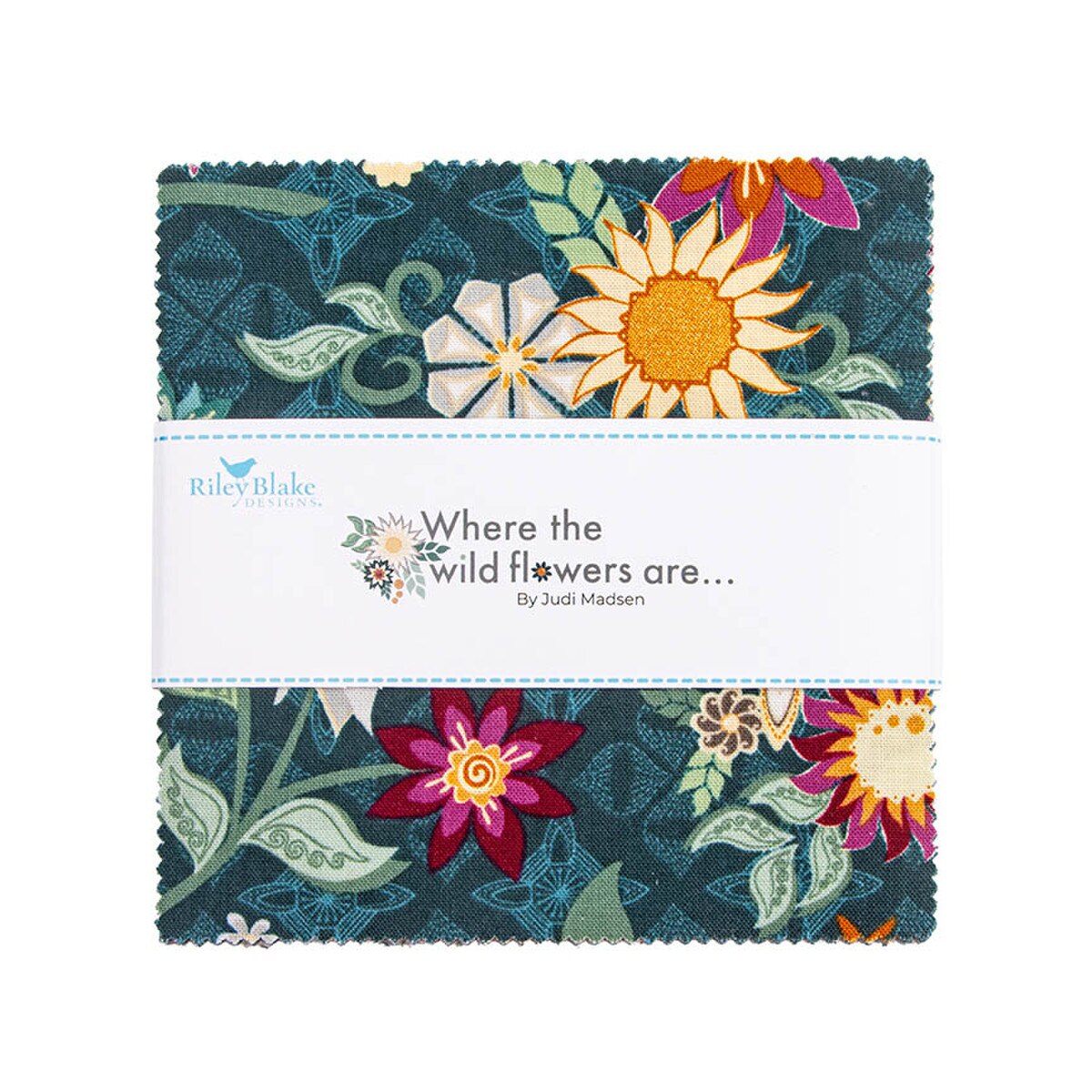 Where the Wild Flowers Are 5'' Charm Pack Stacker 42 Pcs 5­-18250­-42 Judi Madsen Riley Blake Designs