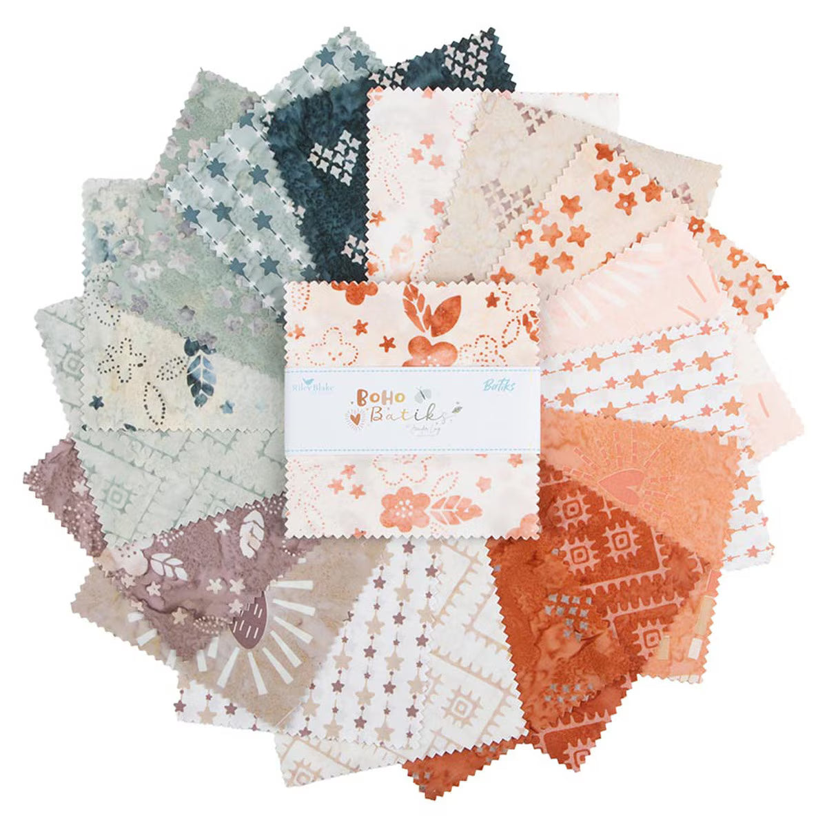 Boho Batiks 5" Charm Pack Stacker 5-BT23777-42 Jennifer Long Riley Blake