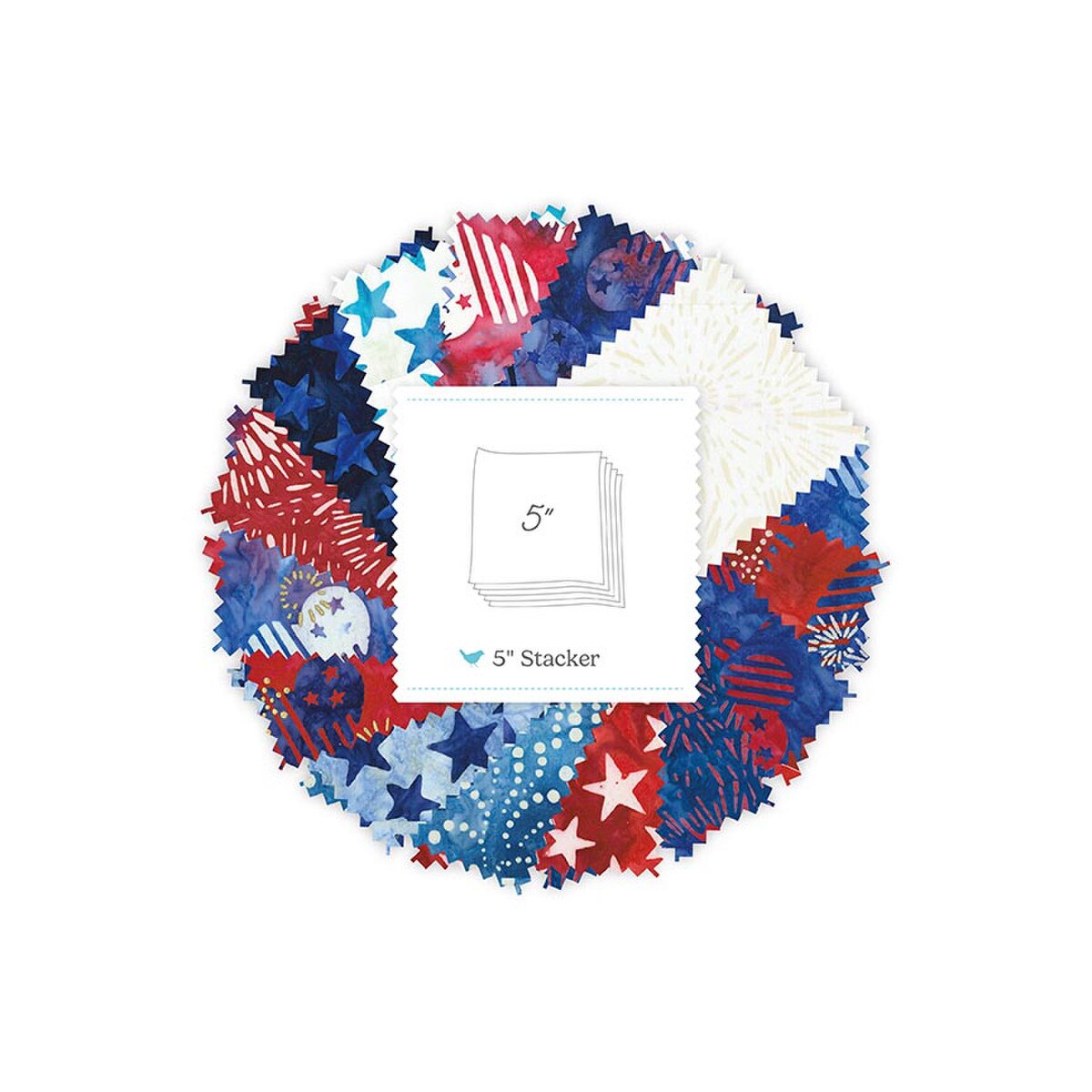 Batiks Spark of Celebration Liberty 5­-BT23916A­-42 5" Stacker A Riley Blake