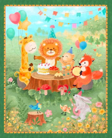 Wee Ones It's a Party 35" Panel Oasis Fabric 112P