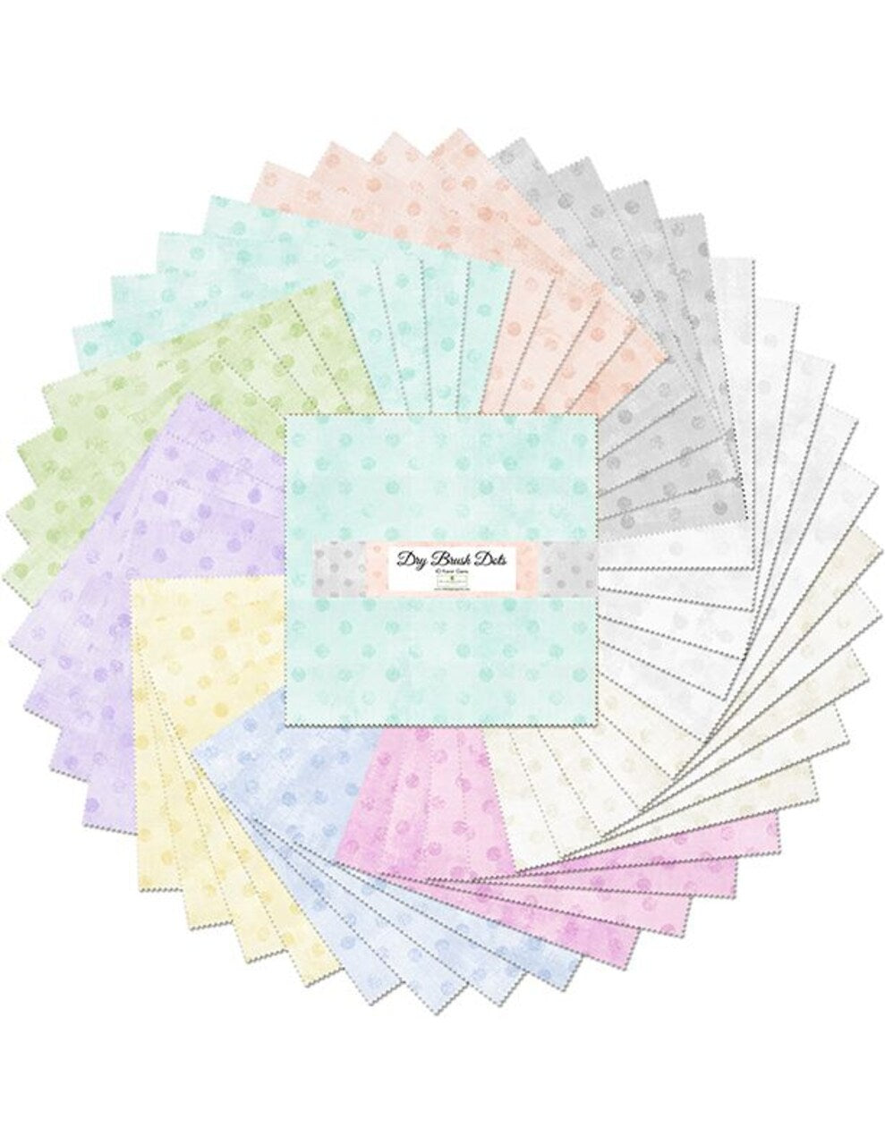 Dry Brush Dots 10" Karat Gem (Layer Cake) 512-160-512 Wilmington