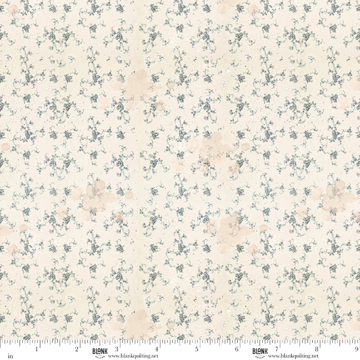 Buttons and Keepsakes Small Floral 5364-14 Frank Garcia Blank Quilting Half Yard
