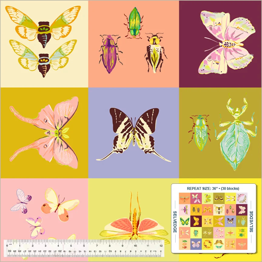 Insectarium Square Dance Panel 54651DP-X Multi Windham Fabrics