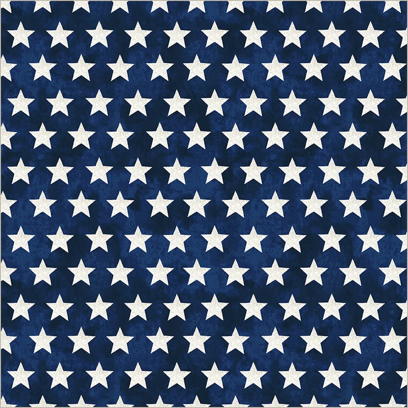 All-American Christmas 55279-4 Star Bright Blue Windham Half Yard