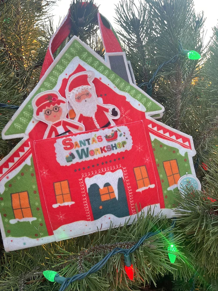 Santa's Workshop Felt Panel FT15070-PANEL Jennifer Long Riley Blake
