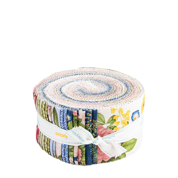 Everbloom 2.5" Rolie Polie Jelly Roll RHS Collection Riley Blake