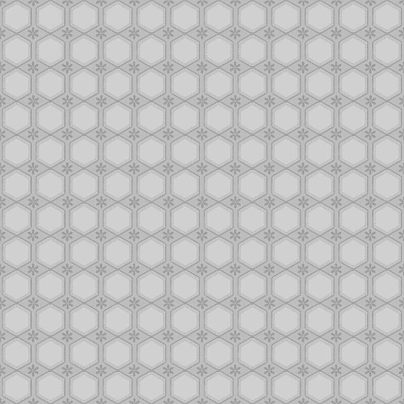 Sew Bee It Honeycomb Hexigons Grey Henry Glass GLA6643/90 By the Half Yard