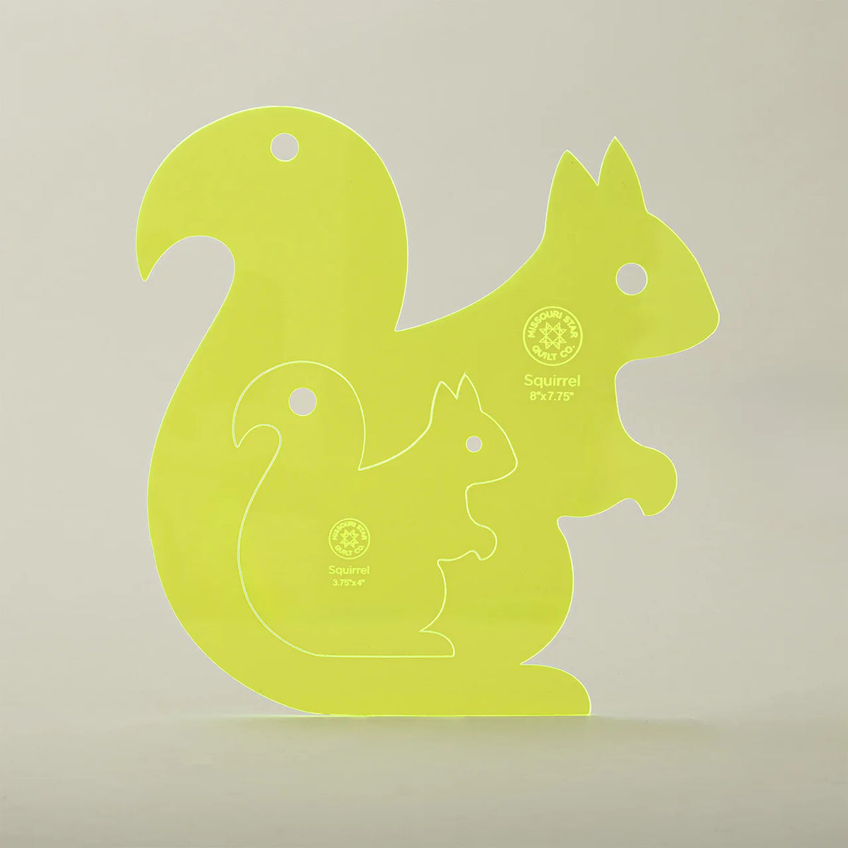 Missouri Star Squirrel Nesting Templates 8" x 7 3/4"