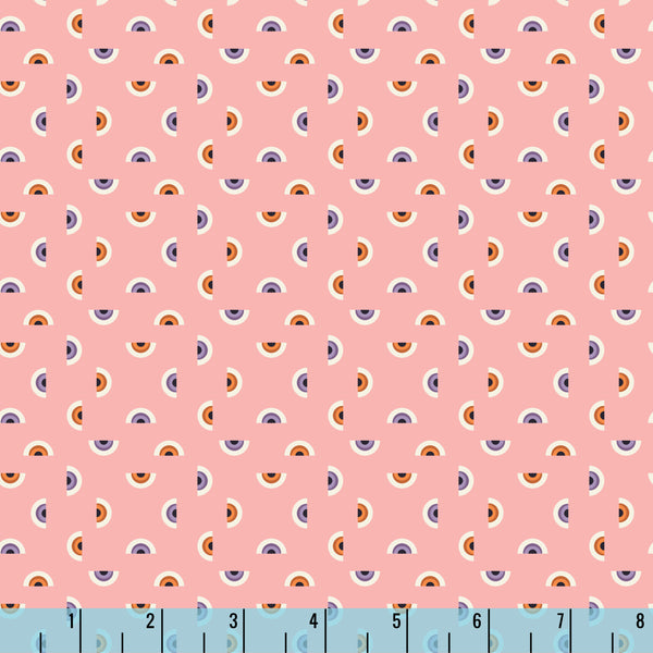 Happy Haunting Night Watch Coral 230424 Ann Gardner Cloud9 Half Yard