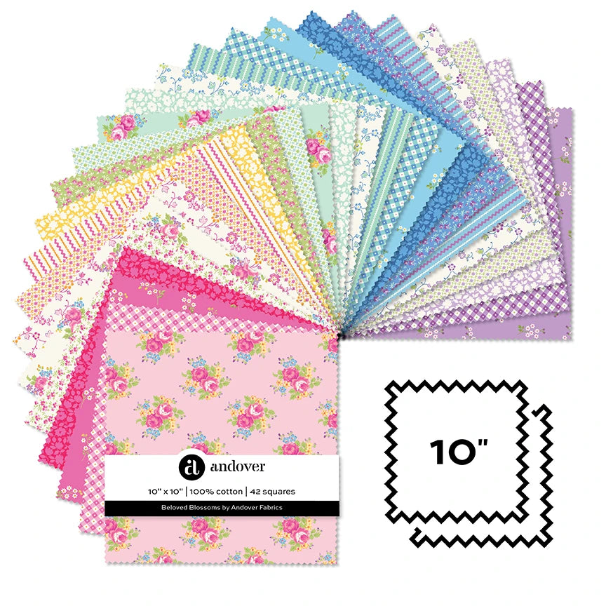 Beloved Blossoms 10" Square 10-BELO-42 Andover