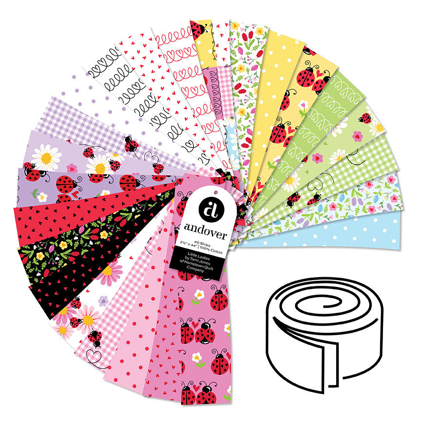 Little Ladies 2.5 Inch Strip Roll Tami Jones Hometown Quilt Company Andover