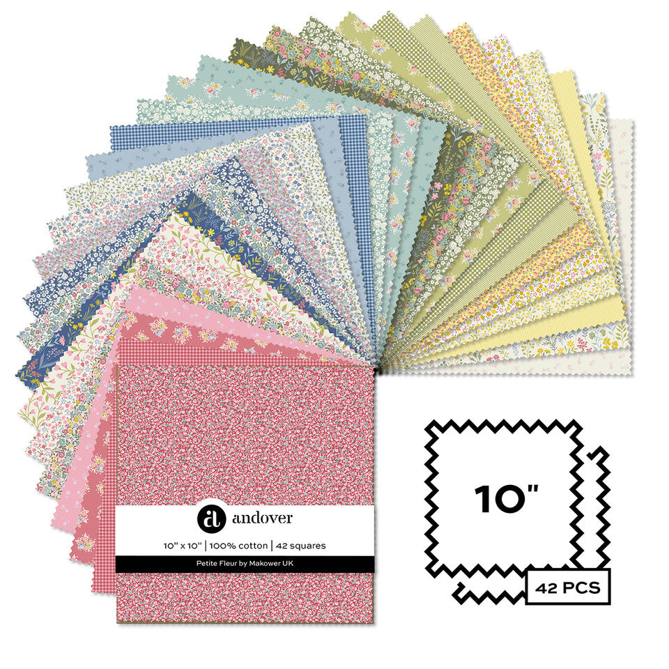 Petite Fleur  10" Square Layer Cake Andover