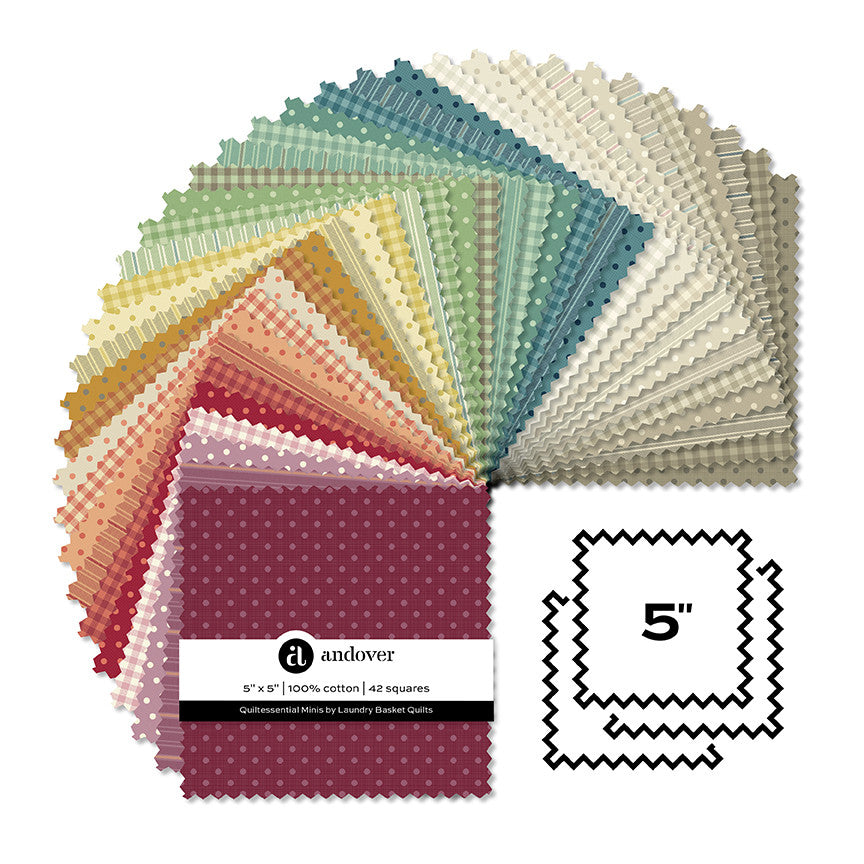 Quiltessential Minis 5-QUILM-42 Charm Pack Andover 42 Pcs Asst