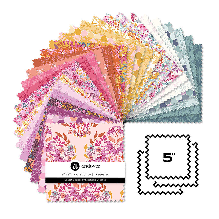 Sunset Cottage 5" Stacker Charm Pack 5-SUNS-42 Andover
