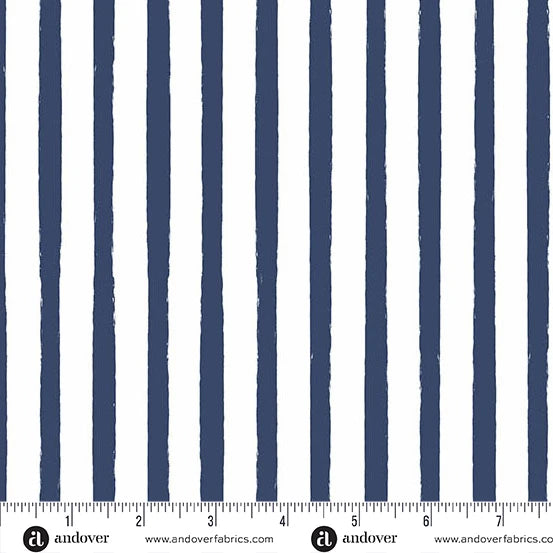 Oh Say Can You Sew Broad Stripes Navy A-10007-LB Amy Latta Andover Half Yard