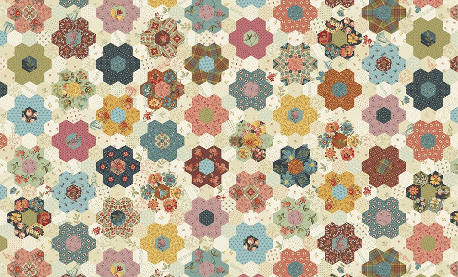 Sarah's Garden Laundry Basket Quilts Edyta Sitar Andover A-10180-L Half Yard