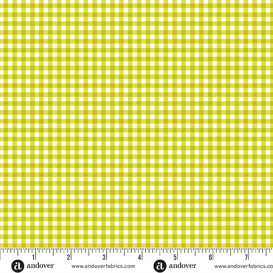 Ghostly Garden A-10199-G Bitty Gingham Green Andover Half Yard
