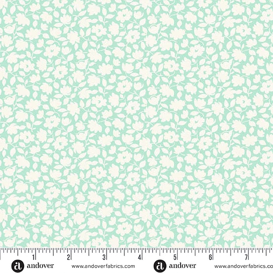 Beloved Blossoms Posy Mint A-10416-T Andover Half Yard