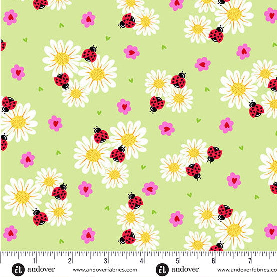 Little Ladies Petal Parade Fern A-10502-G Tami Jones Andover Half Yard