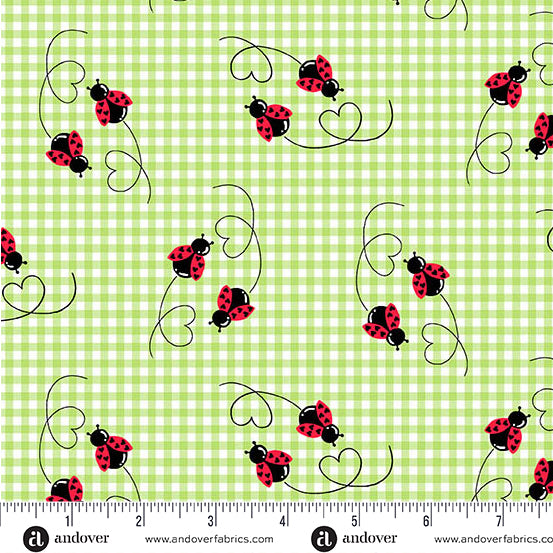Little Ladies Petal Parade Fern A-10502-G Tami Jones Andover Half Yard