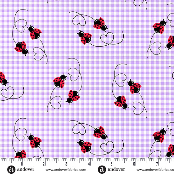 Little Ladies Twin Treasures Lilac A-10503-P Tami Jones Andover Half Yard