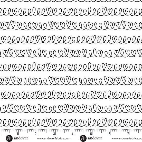 Little Ladies Hide and Seek Ink A-10504-K Tami Jones Andover Half Yard