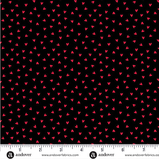 Little Ladies Love Bug Hugs Ink A-10505-K Tami Jones Andover Half Yard