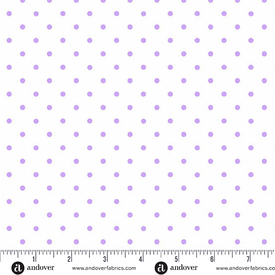 Little Ladies Tickle Dots Lilac A-10507-P Tami Jones Andover Half Yard