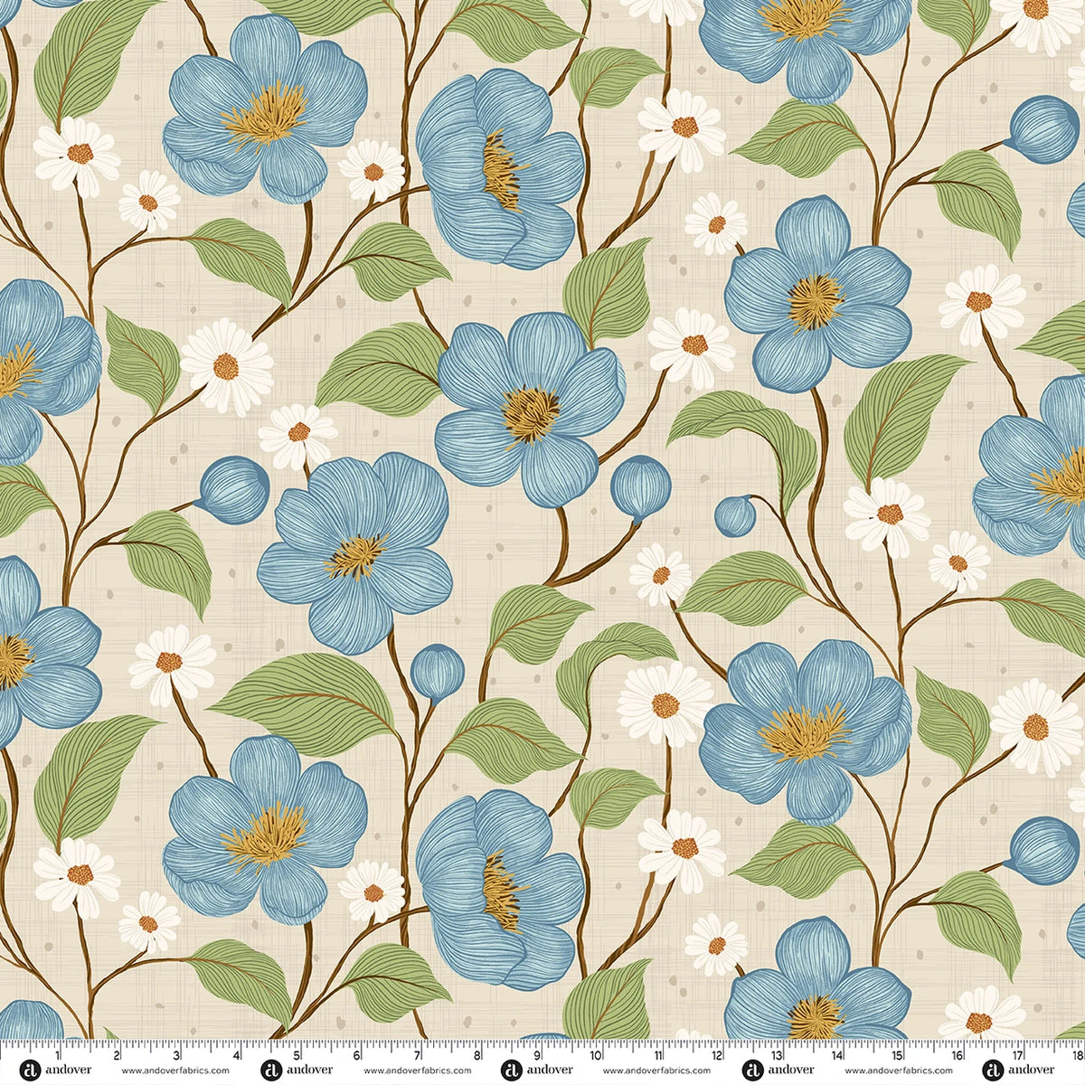Moonlight Moonbeam Garden Champagne Dusk A-10824-L Michael Nardi Andover Half Yard - Preorder
