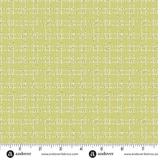 Green Leaves A-1333-V Tartan Verdigris Andover Half Yard