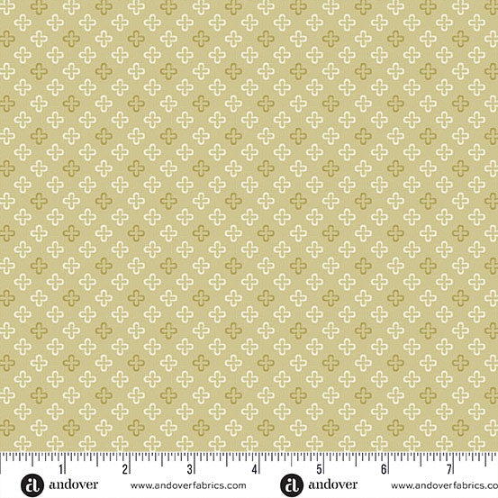 A Woodsy Cottage A-1366-G Fresh Linen Pale Green Judy Jarvi Andover 14 Yard Bolt