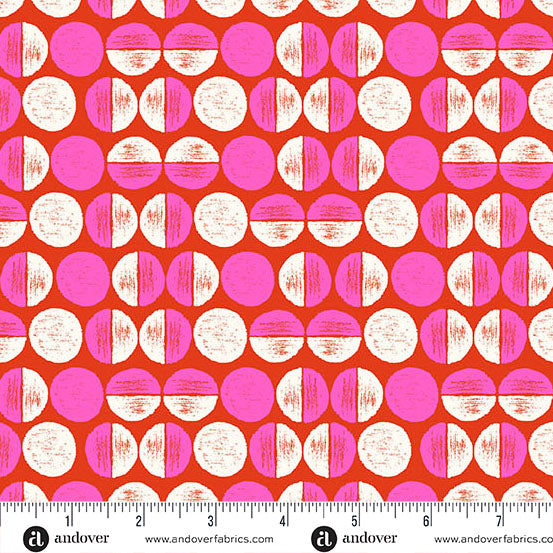 HOT PINK MOONLIT MEMORIES UNFOLD STEPHANIE ORGANES  ANDOVER FABRICS A1430E HALF YARD