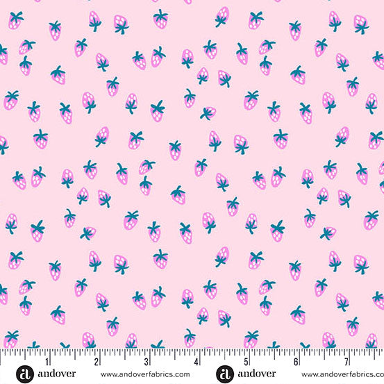 Color Pop Playground Berry Sweet Petal KP Creates Andover A-1693-E Half Yard