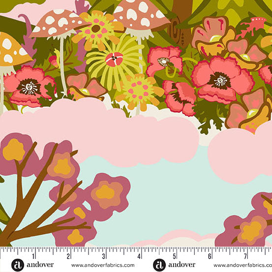 Camp Kitschy Lala Echo Autumn Alison Glass Andover Fabrics A-1711-N Half Yard