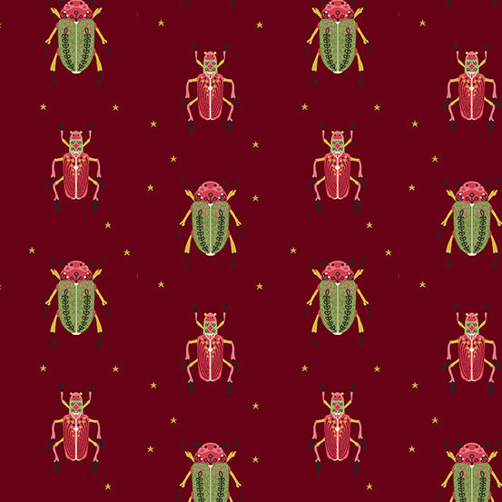 Bird Humbug A-173-MR Maroon Andover Half Yard